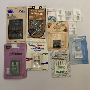 Lot of 12 Sewing Needles Assorted Packs Mixed Styles New Craft Supplies